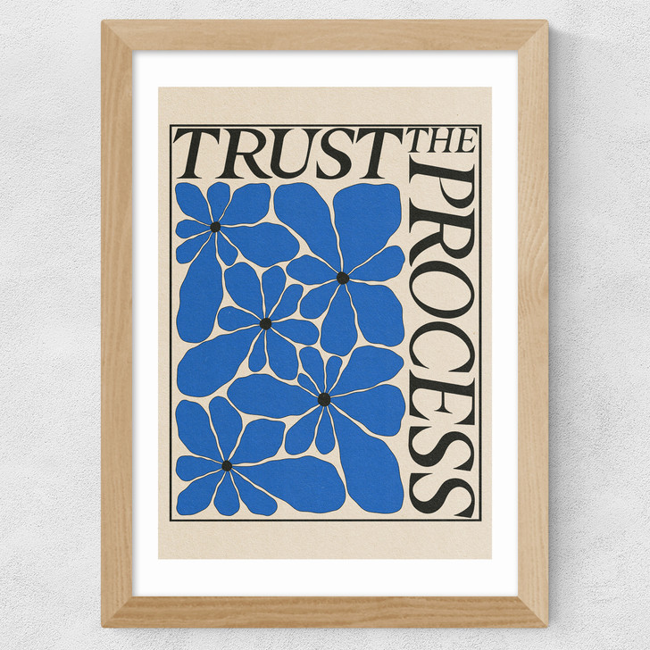 Trust The Process by Parrott Paints Wide Oak Frame Trust The Process by Parrott Paints Wide Oak Frame