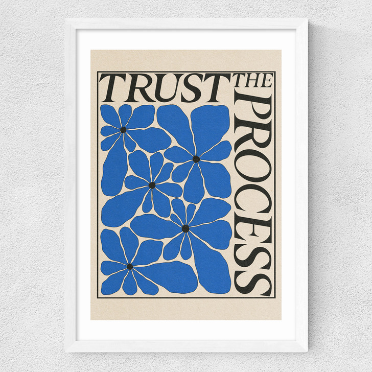 Trust The Process by Parrott Paints Medium White Frame Trust The Process by Parrott Paints Medium White Frame