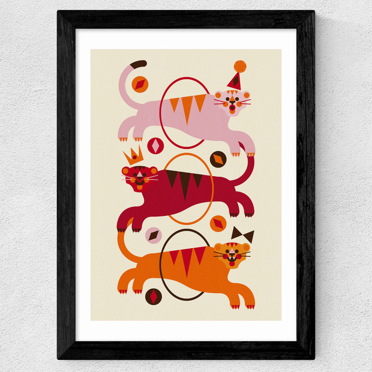 Three Tigers Wide Black Frame