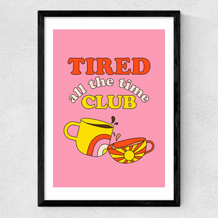 Tired All The Time Club Medium Black Frame