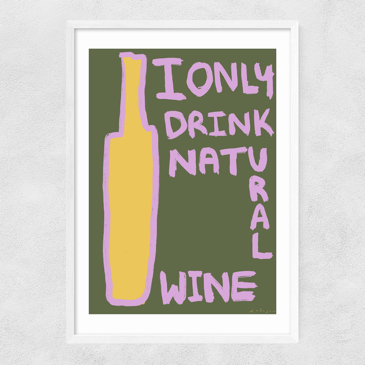 Natural Wine Narrow White Frame
