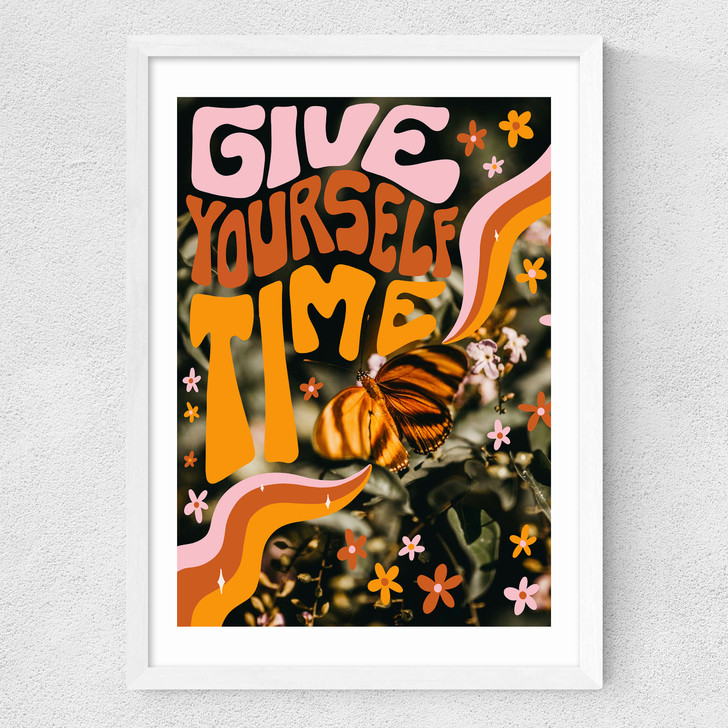 Give Yourself Time Medium White Frame