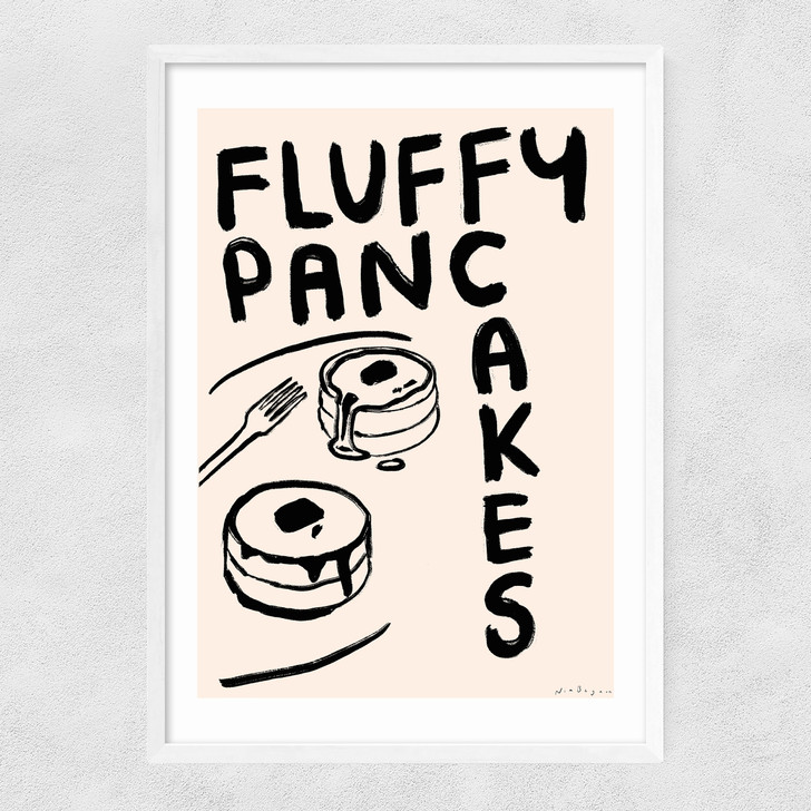 Fluffy Pancakes Narrow White Frame