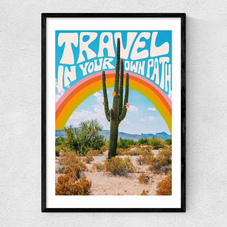 Travel In Your Own Path Narrow Black Frame Travel In Your Own Path Narrow Black Frame