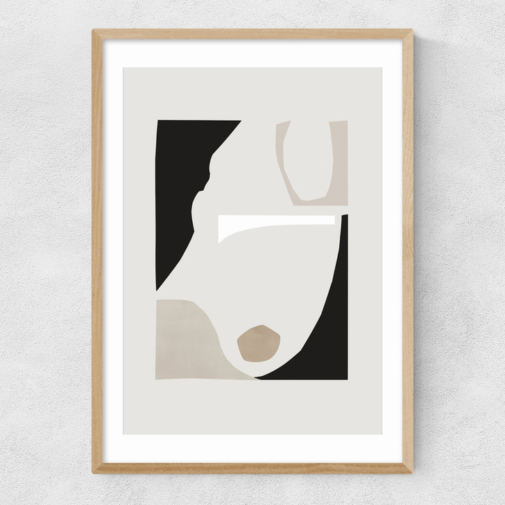 Abstract Shapes I Narrow Oak Frame Abstract Shapes I Narrow Oak Frame