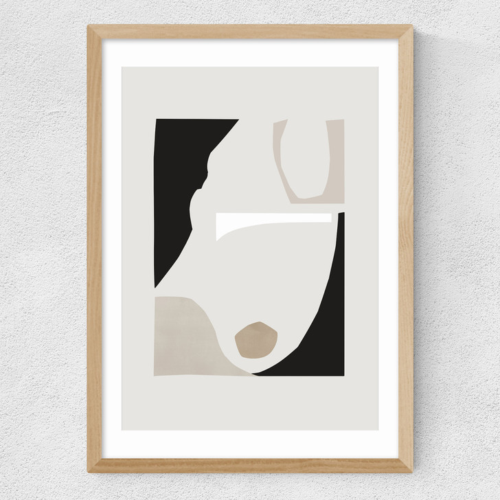 Abstract Shapes I Medium Oak Frame Abstract Shapes I Medium Oak Frame