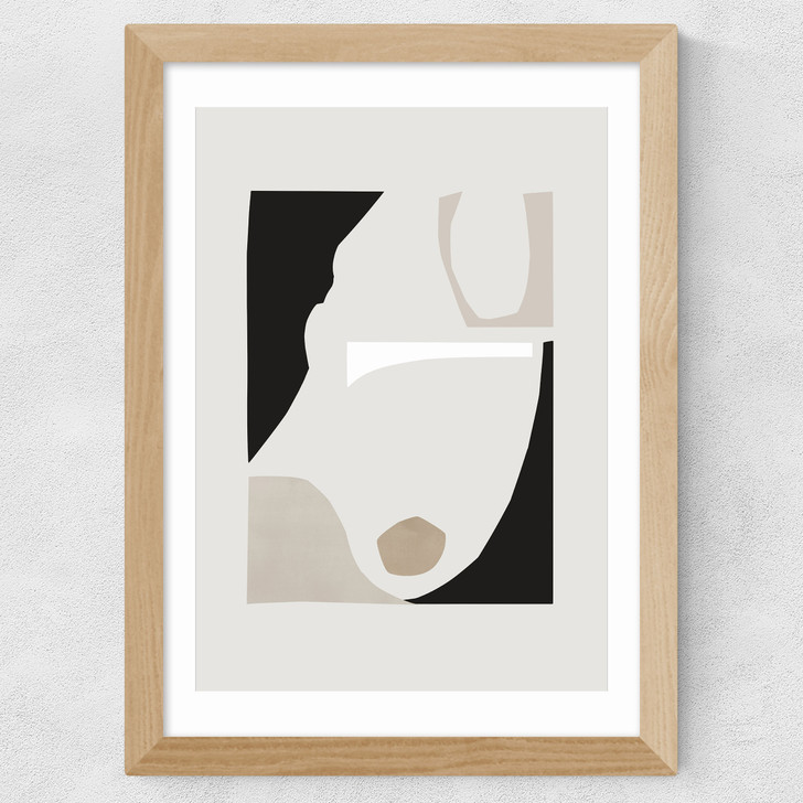 Abstract Shapes I Wide Oak Frame Abstract Shapes I Wide Oak Frame