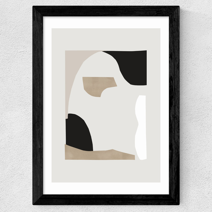 Abstract Shapes II Wide Black Frame