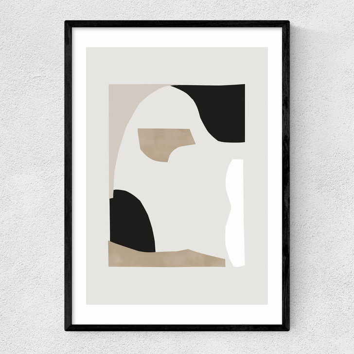 Abstract Shapes II Narrow Black Frame
