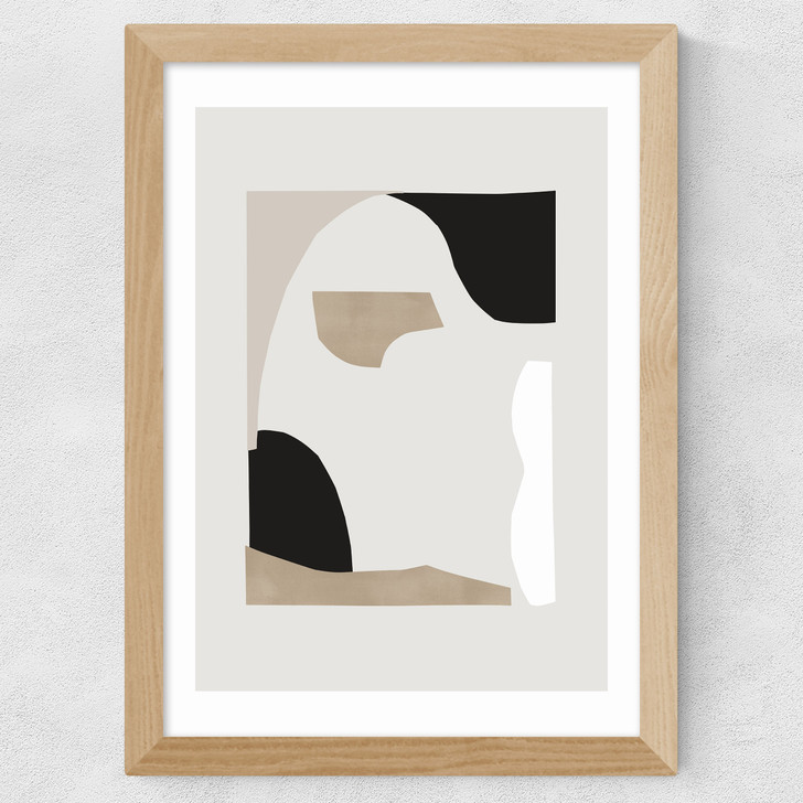 Abstract Shapes II Wide Oak Frame