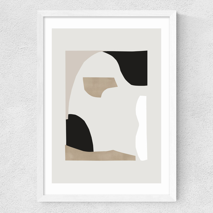 Abstract Shapes II Medium White Frame