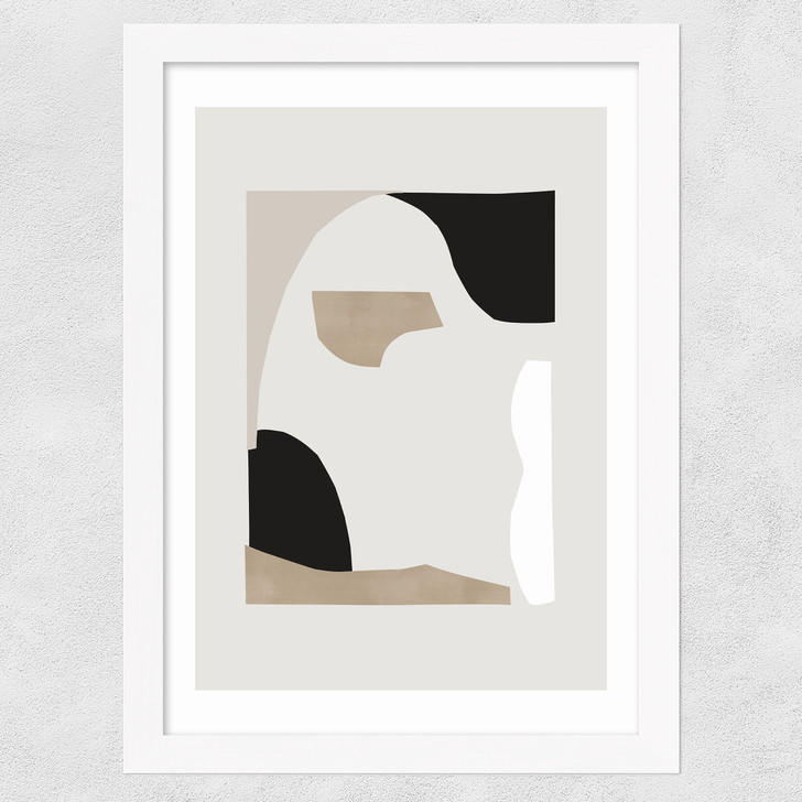 Abstract Shapes II Wide White Frame