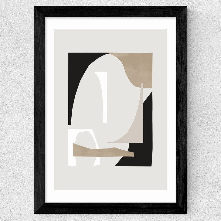 Abstract Shapes III Wide Black Frame Abstract Shapes III Wide Black Frame