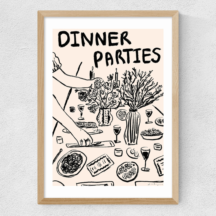 Dinner Parties Medium Oak Frame