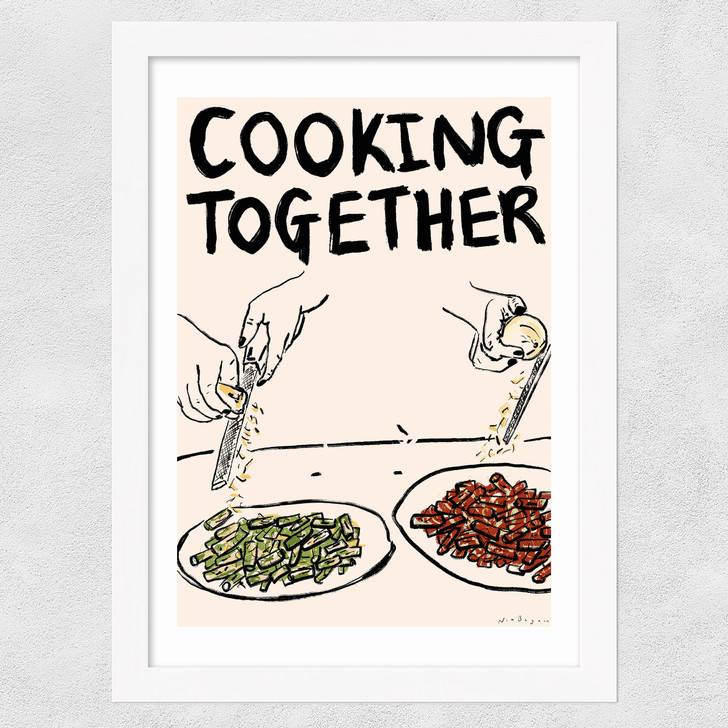 Cooking Together Wide White Frame