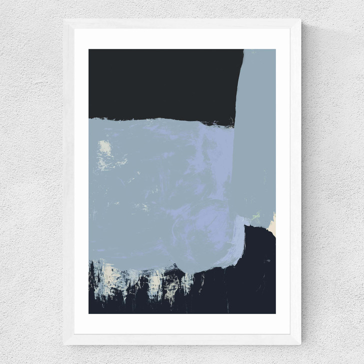 Abstract Study Medium White Frame
