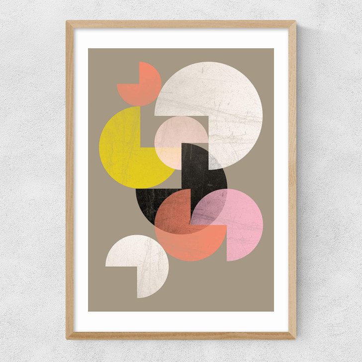 CIRCLES #1 Narrow Oak Frame