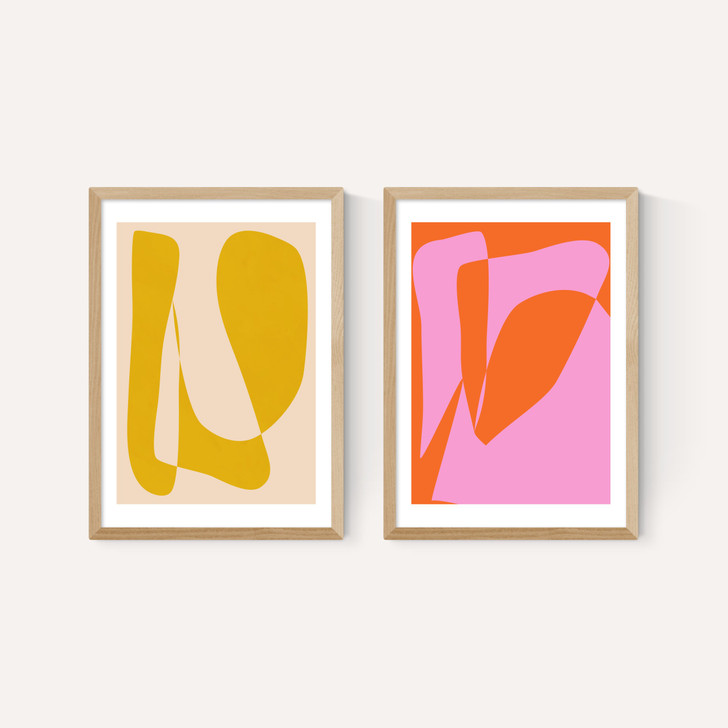 Minimalist Yellow and Pink