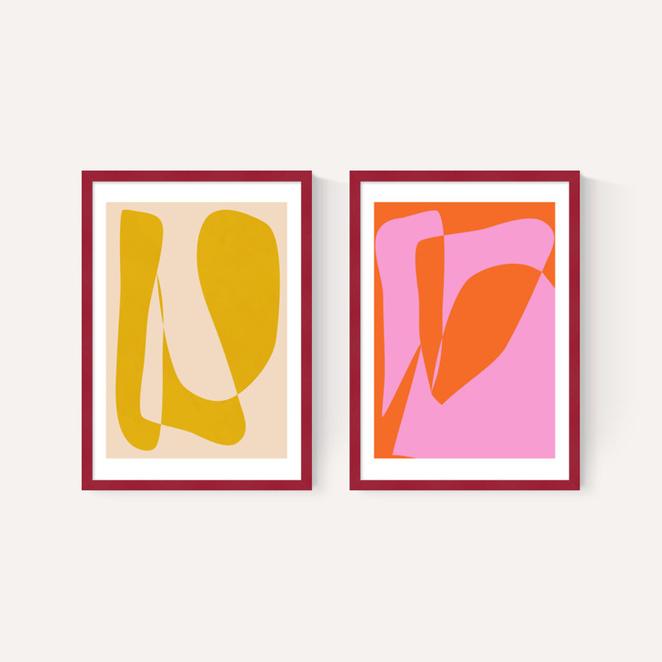 Minimalist Yellow and Pink