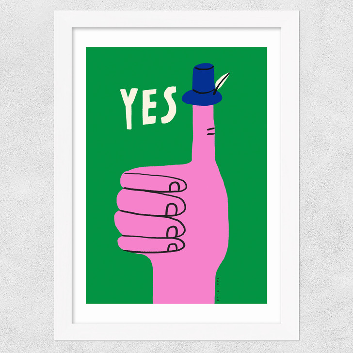 Affirmative Wide White Frame Affirmative Wide White Frame