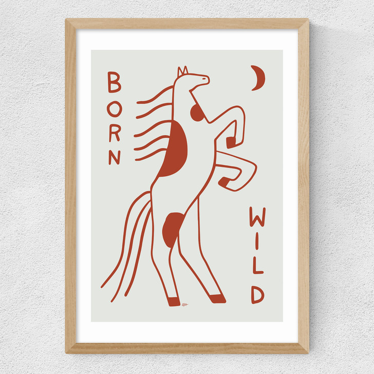 Born Wild Medium Oak Frame Born Wild Medium Oak Frame