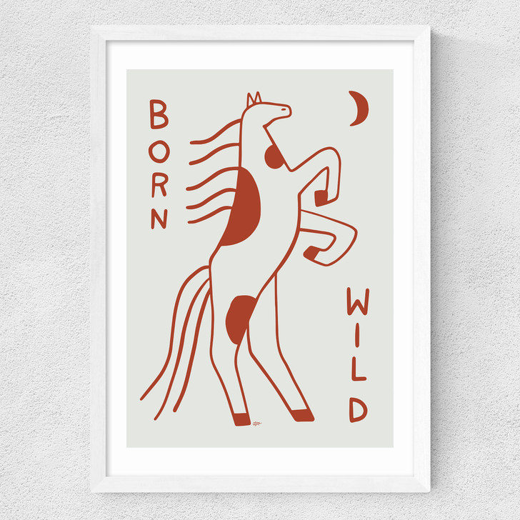Born Wild Medium White Frame