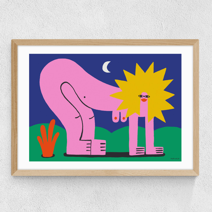 Hear Me Roar Medium Oak Frame
