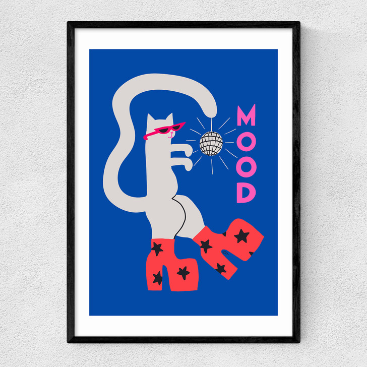 Mood Cat Narrow Black Frame