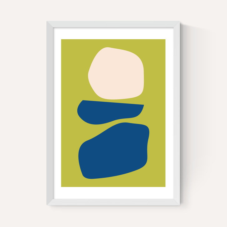 Organic Shapes Blue Lime