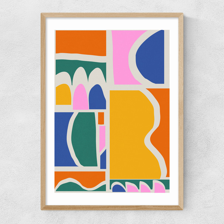 Abstract by apricot+birch Narrow Oak Frame