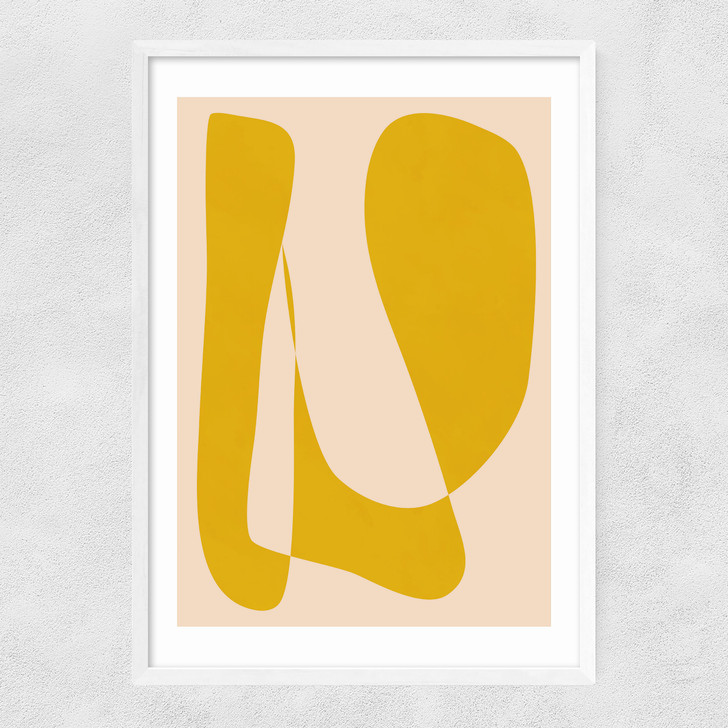 Minimalist 82 in Yellow Narrow White Frame Minimalist 82 in Yellow Narrow White Frame