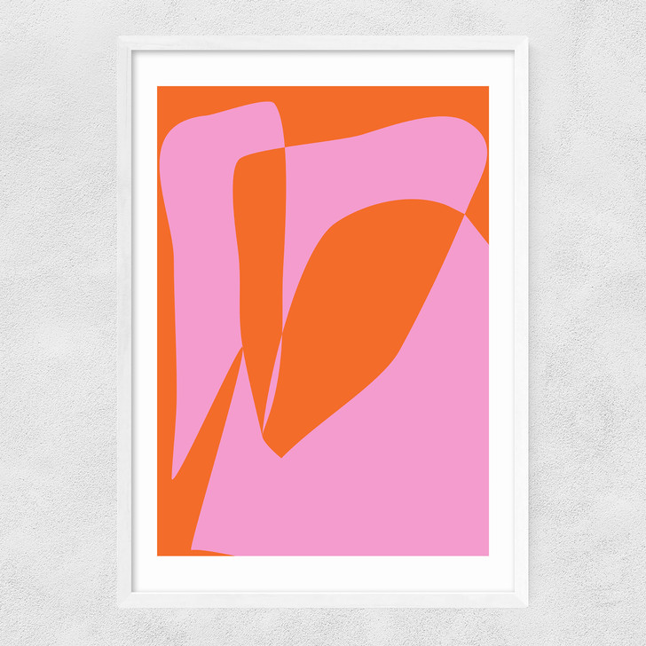 Broken Heart Narrow White Frame