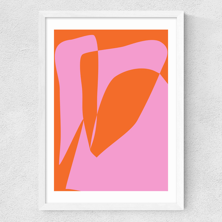 Broken Heart Medium White Frame
