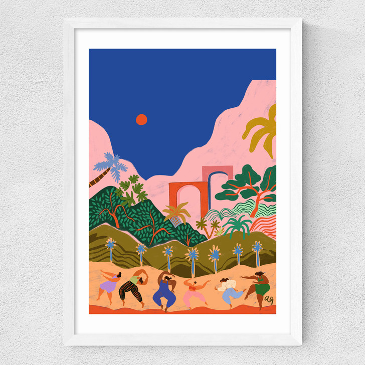 Dancing In Paradise Medium White Frame Dancing In Paradise Medium White Frame