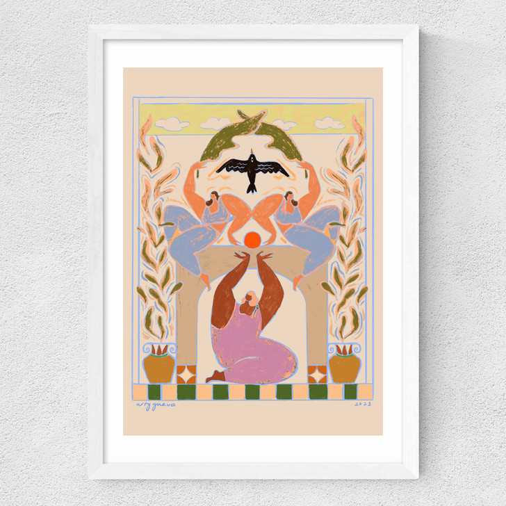 Taking Flight Medium White Frame