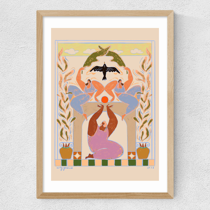 Taking Flight Medium Oak Frame