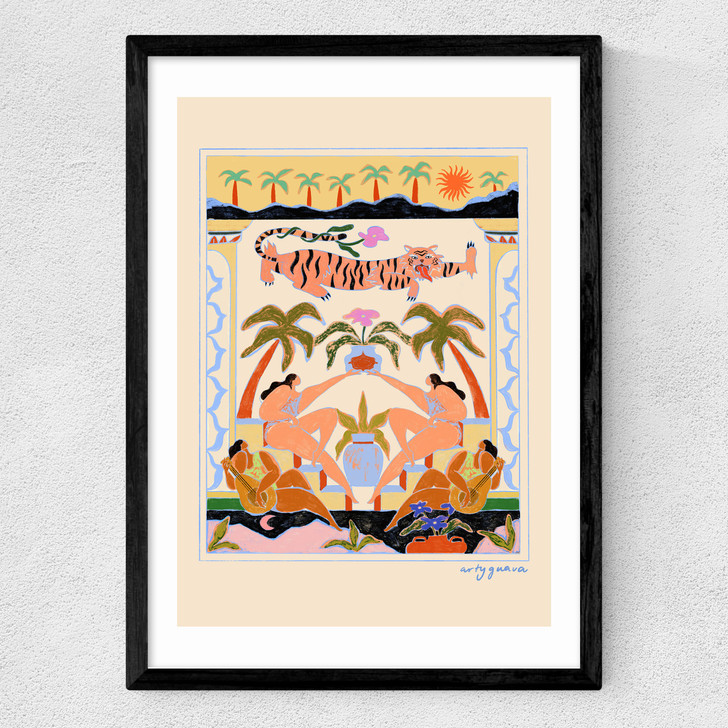 Tropical Serenade Medium Black Frame