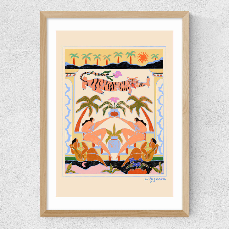 Tropical Serenade Medium Oak Frame