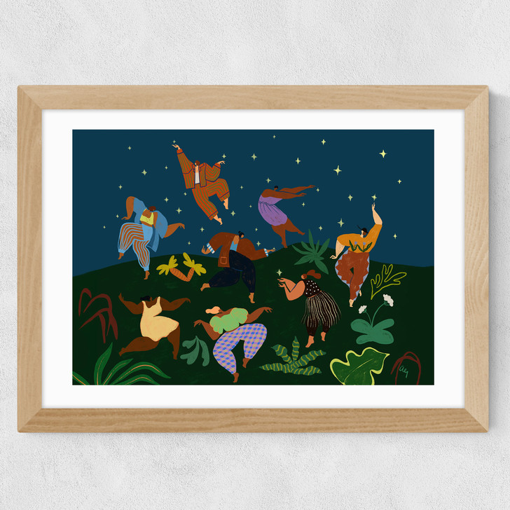 Frolick Under The Stars Wide Oak Frame Frolick Under The Stars Wide Oak Frame
