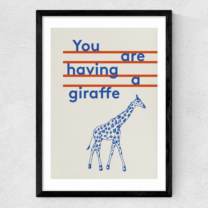 Giraffe by Don't Grow Up Medium Black Frame
