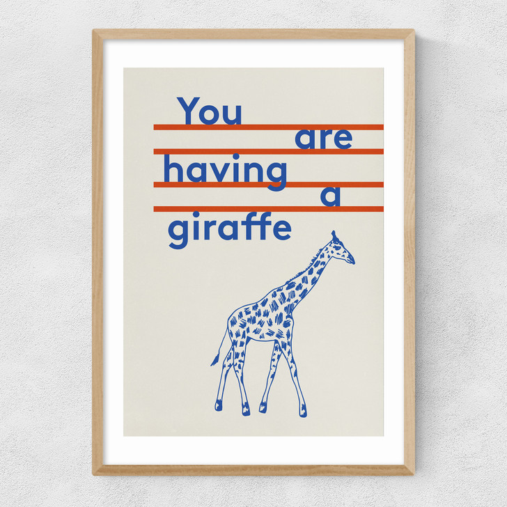 Giraffe by Don't Grow Up Narrow Oak Frame
