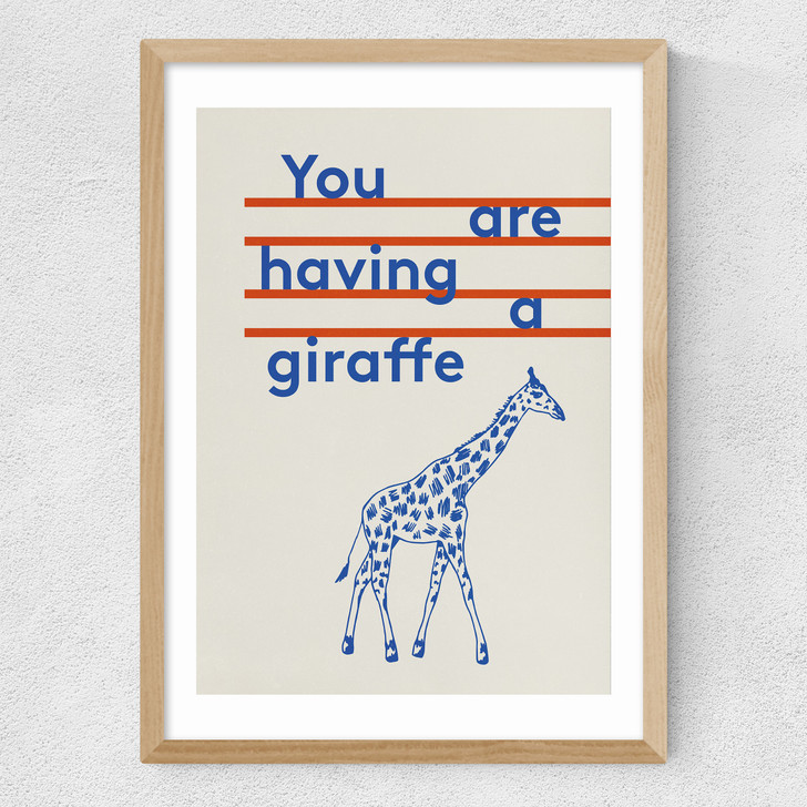 Giraffe by Don't Grow Up Medium Oak Frame