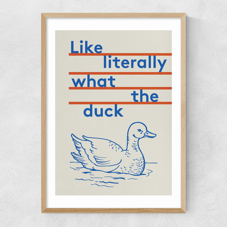 What The Duck Narrow Oak Frame