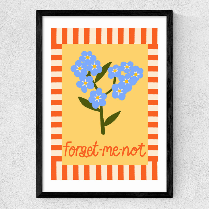 Forget Me Not Medium Black Frame