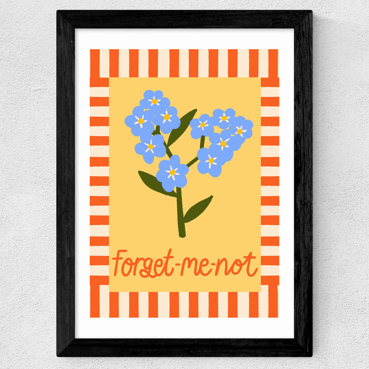 Forget Me Not Wide Black Frame
