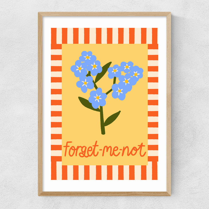 Forget Me Not Narrow Oak Frame
