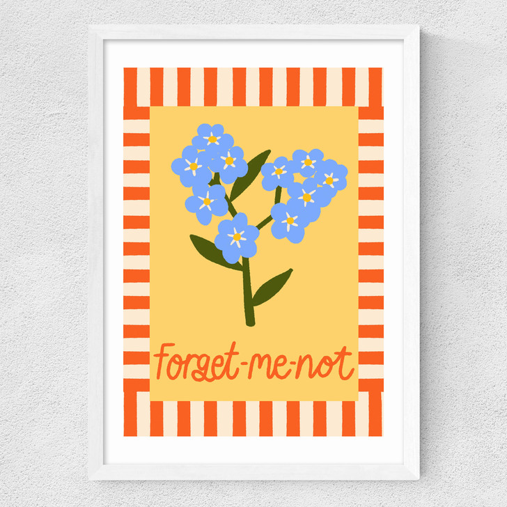 Forget Me Not Medium White Frame