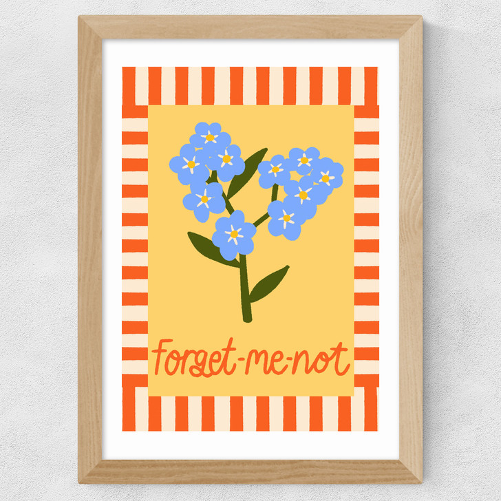 Forget Me Not Wide Oak Frame