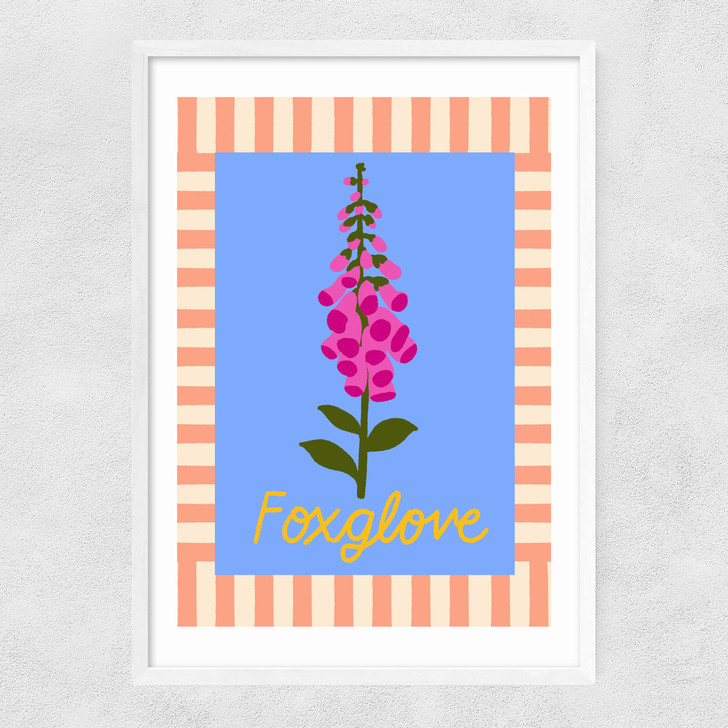 Foxglove Narrow White Frame
