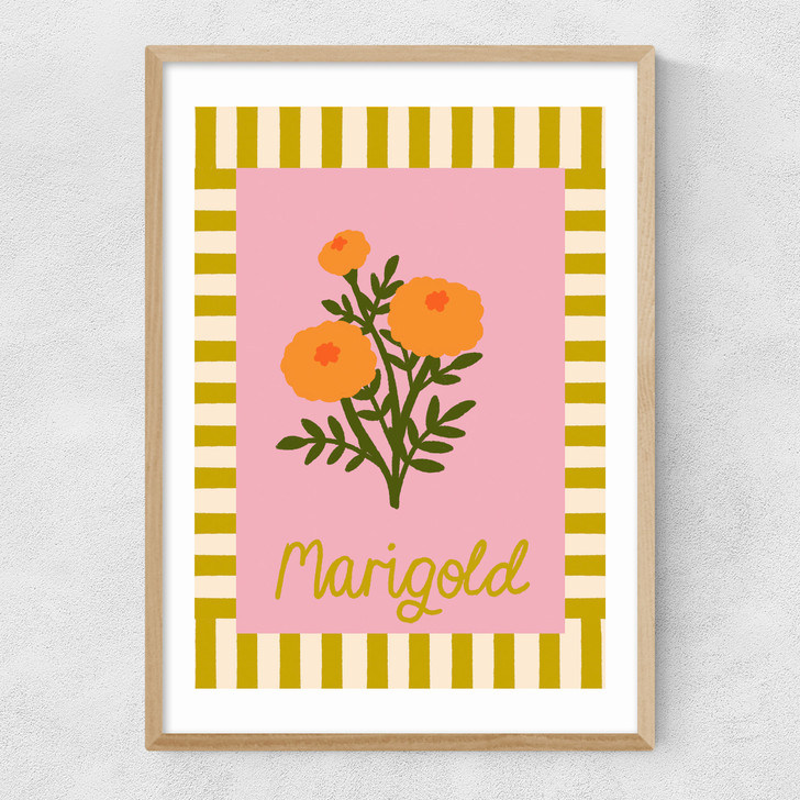 Marigold by Emmy Lupin Studio Narrow Oak Frame Marigold by Emmy Lupin Studio Narrow Oak Frame